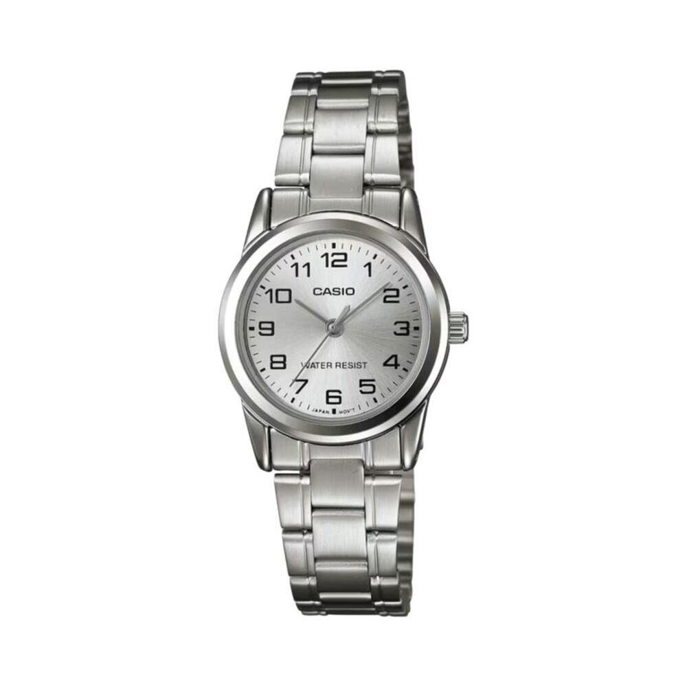 Casio Women's Silver Analog Watch with Silver Dial - LTP-V001D-7B